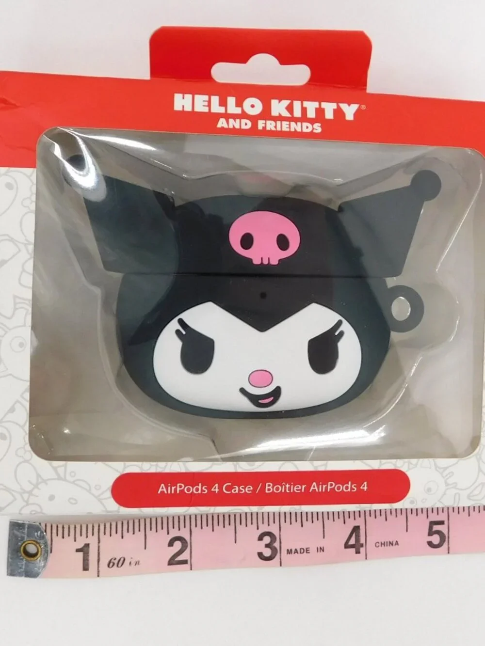 Sanrio Hello Kitty Kuromi Black Pink Wireless Earbud Case Silicone Airpod 4 NEW